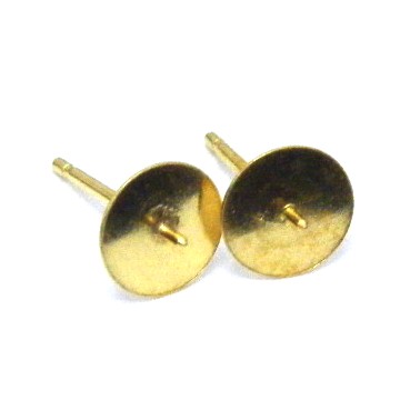 Vermeil Keishi and Coin Pearl Stud